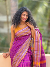 Kanchi Cotton Sarees With Check Weave Patterns | VR136