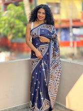 Hand Done Kutch Work Banglore Silk Saree | ARS209