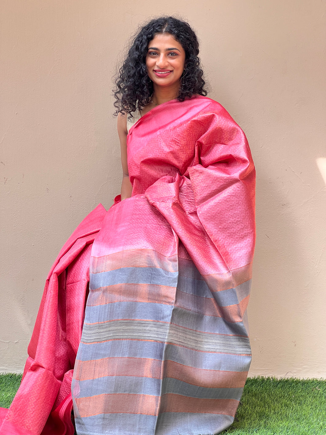 Jacquard Weaved Tussar Saree | MNH206