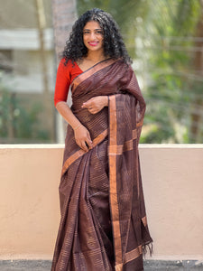 Bhagalpuri Linen Saree | MRD278