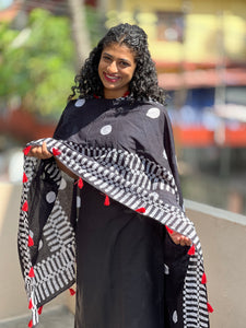 Border Line Pattern Mulcotton Dupatta | AH720