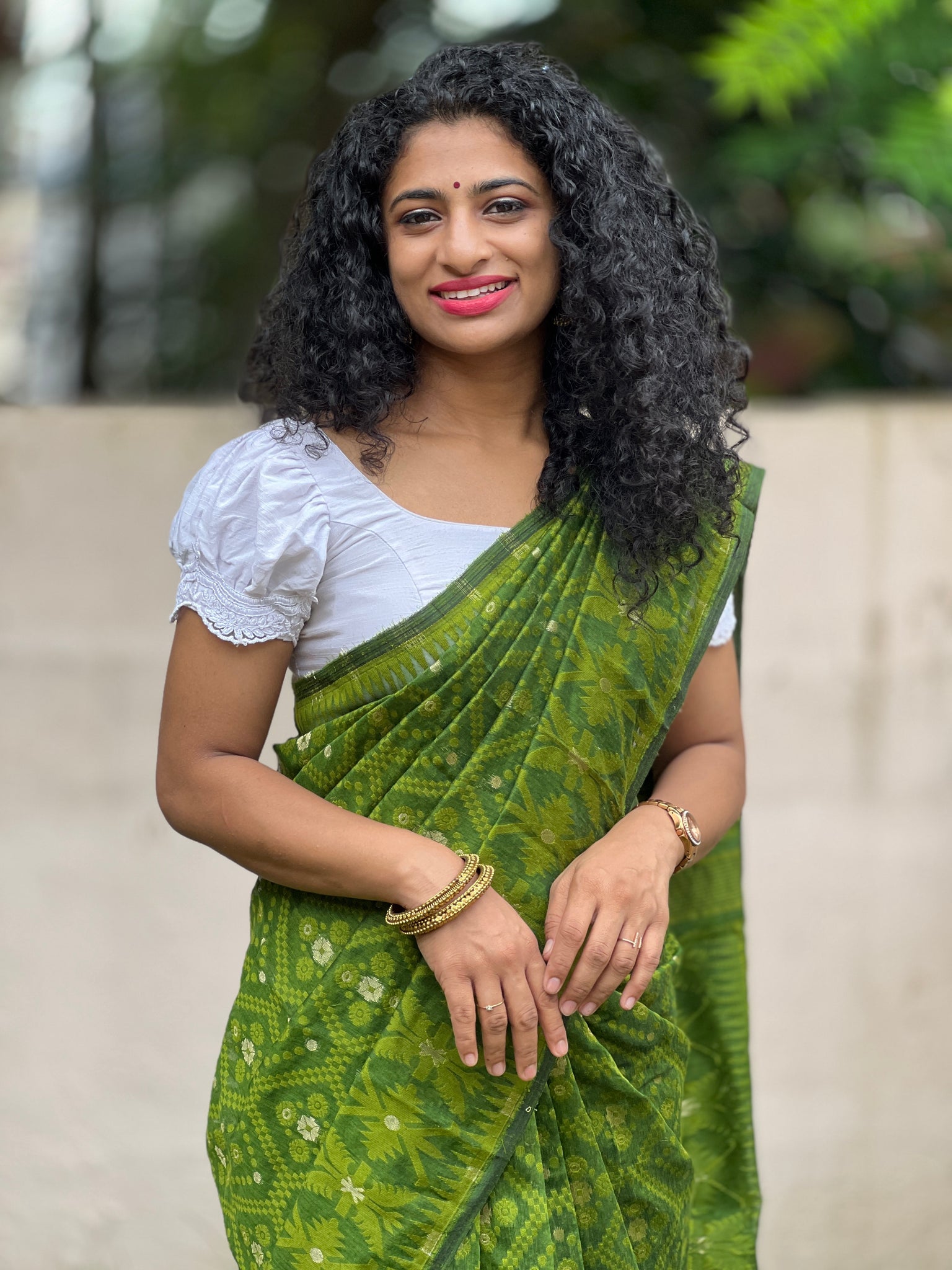 Sanjana Sanghi's Green Cotton Saree with a bold crop blouse is enough style  inspo to elevate your summer closet asap! - BridalTweet Wedding Forum &  Vendor Directory
