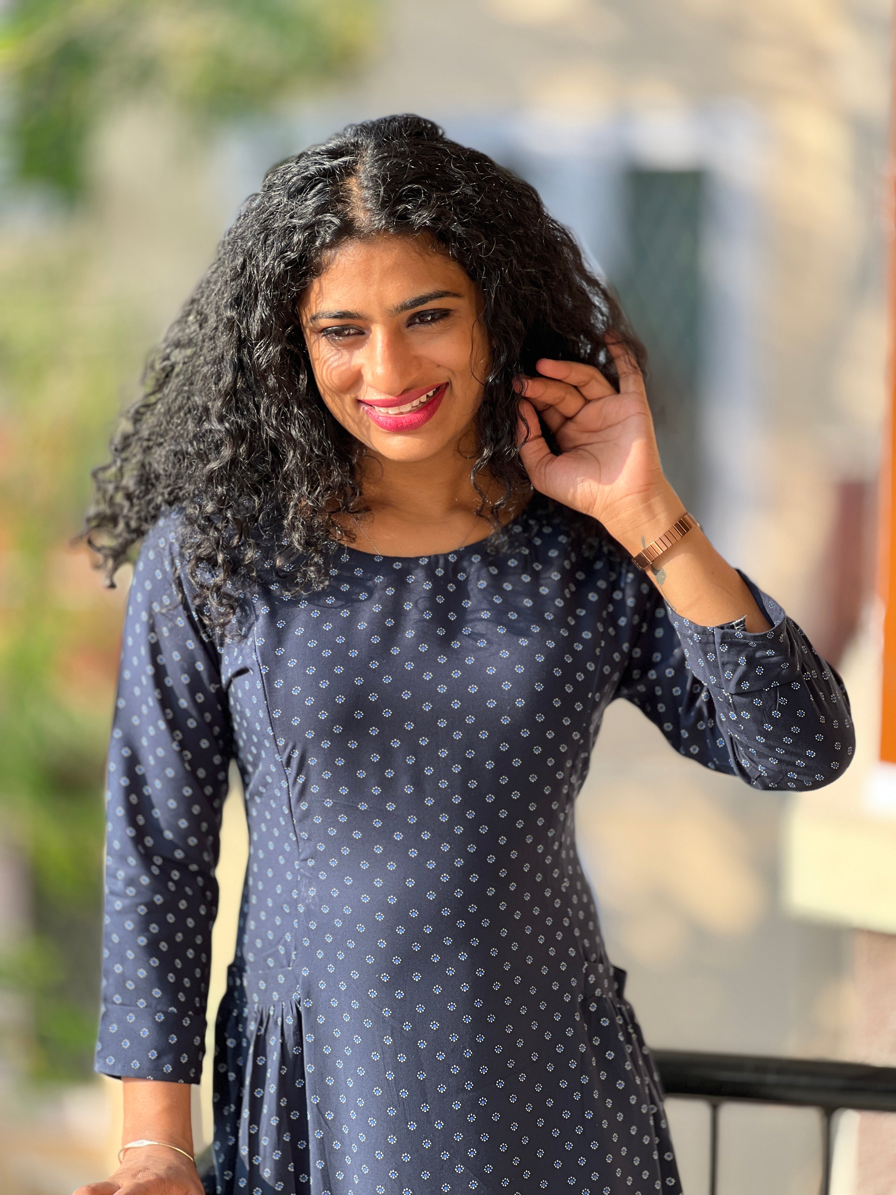 Navy Blue Color Feeding Kurta With Pockets | SV146