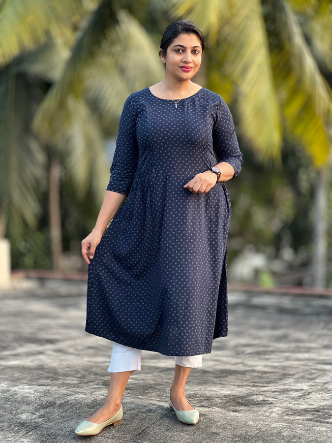 Navy Blue Color Feeding Kurta With Pockets | SV146