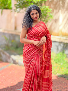 Staple Cotton Saree with Weave Pattern | MDS206