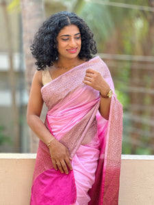 Bhagalpuri Linen Saree With Contrast Pallu | SK200