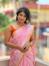 Organza Banarasi Weave Sarees with Silver Zari Butta Designs | JCL630