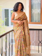 Tussar Finish Sarees with Kalamkari Print Patterns | JCL595