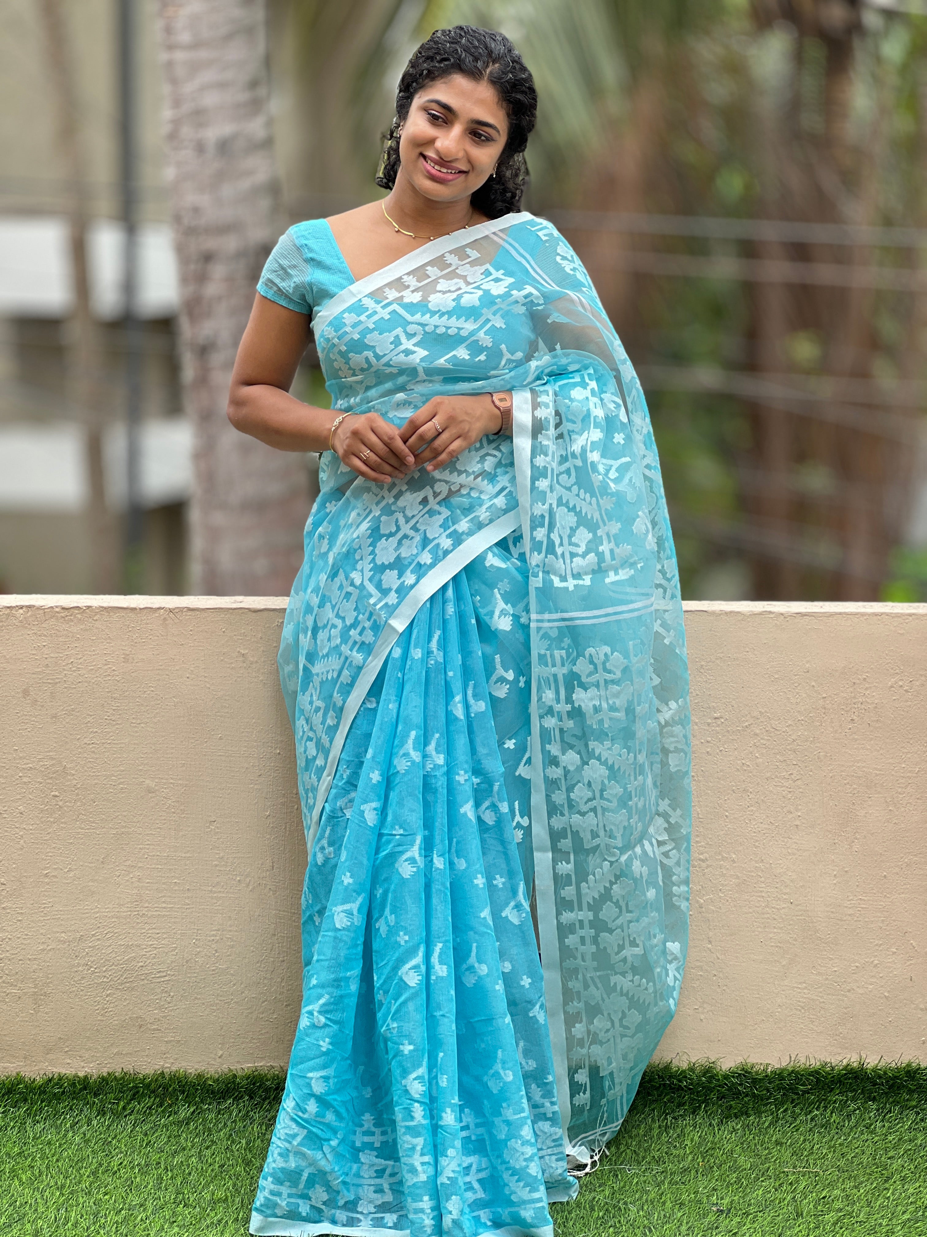 Jamdani Weaved Partly Saree | SA166