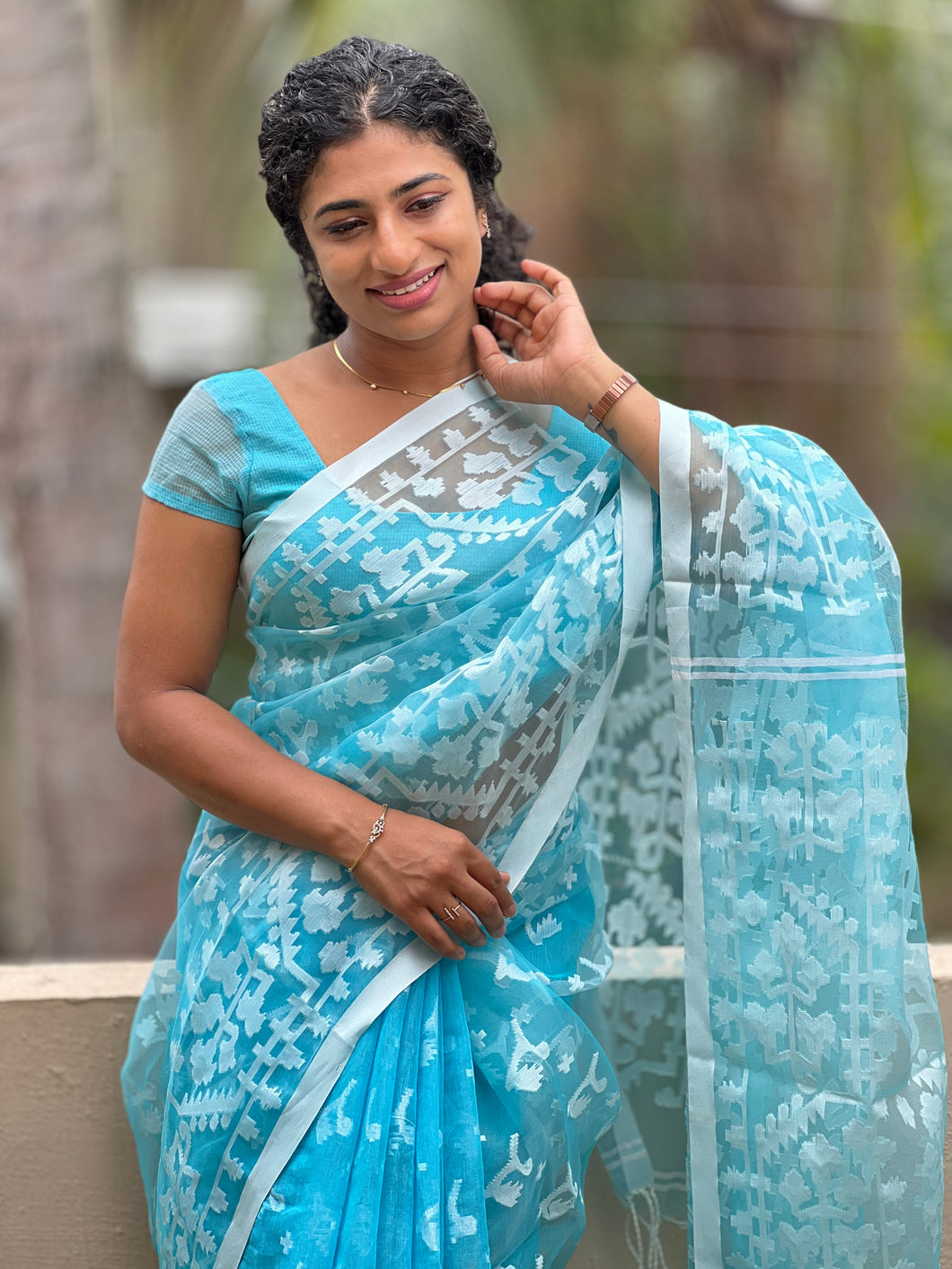 Jamdani Weaved Partly Saree | SA166