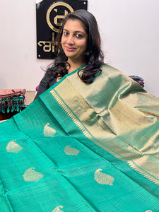 Zari Weave Green Color Kanchipuram Saree | CV194