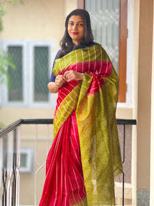 Semi Bhagalpuri Sequence Weaved Saree | US101
