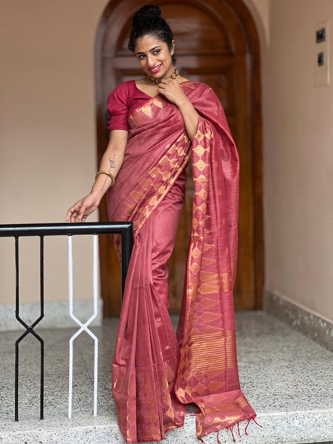 Bhagalpuri Linen Finish Sarees | MRD248