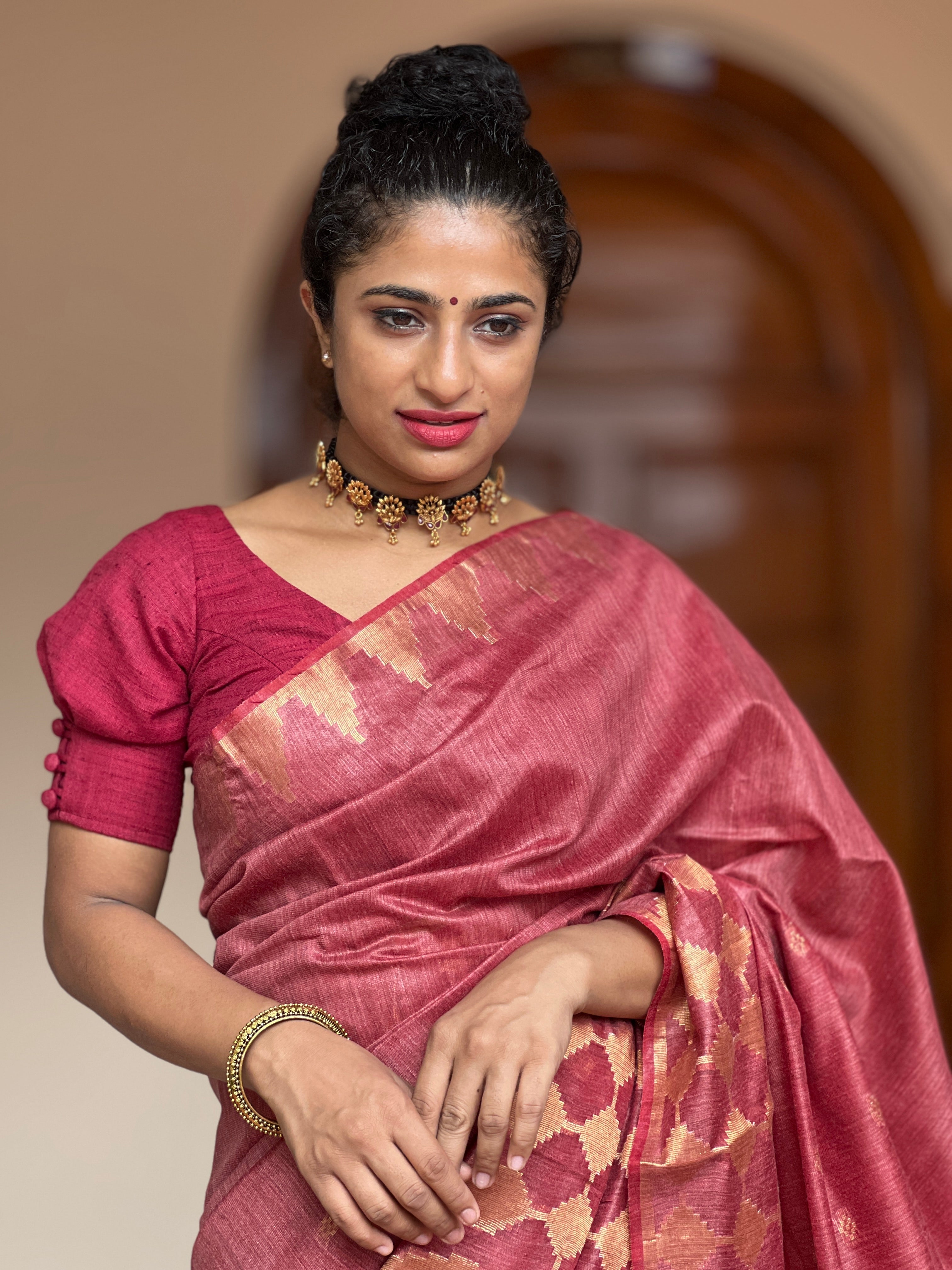 Bhagalpuri Linen Finish Sarees | MRD248