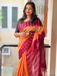 Semi Bhagalpuri Sequence Weaved Saree | US101