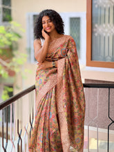 Tussar Finish Sarees with Kalamkari Print Patterns | JCL595