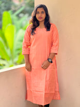 Side Silted Semi Silk Kurta | SV130