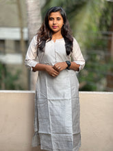 Cross Stitch Embroidery Tussar Finished Kurta | SV154