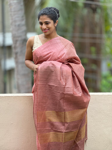 Buy OmenSilks Women`s Bhagalpuri Blend Linen saree with Black Pipine  contrast Blouse Piece_Free Size (Omen_10151, Carol Orange) at Amazon.in