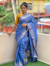 Sequence Weaved Tussar Blended Tissue Saree | SKH137