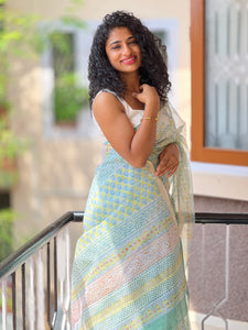 Budget Friendly Hand Block Printed Sarees | VFC279