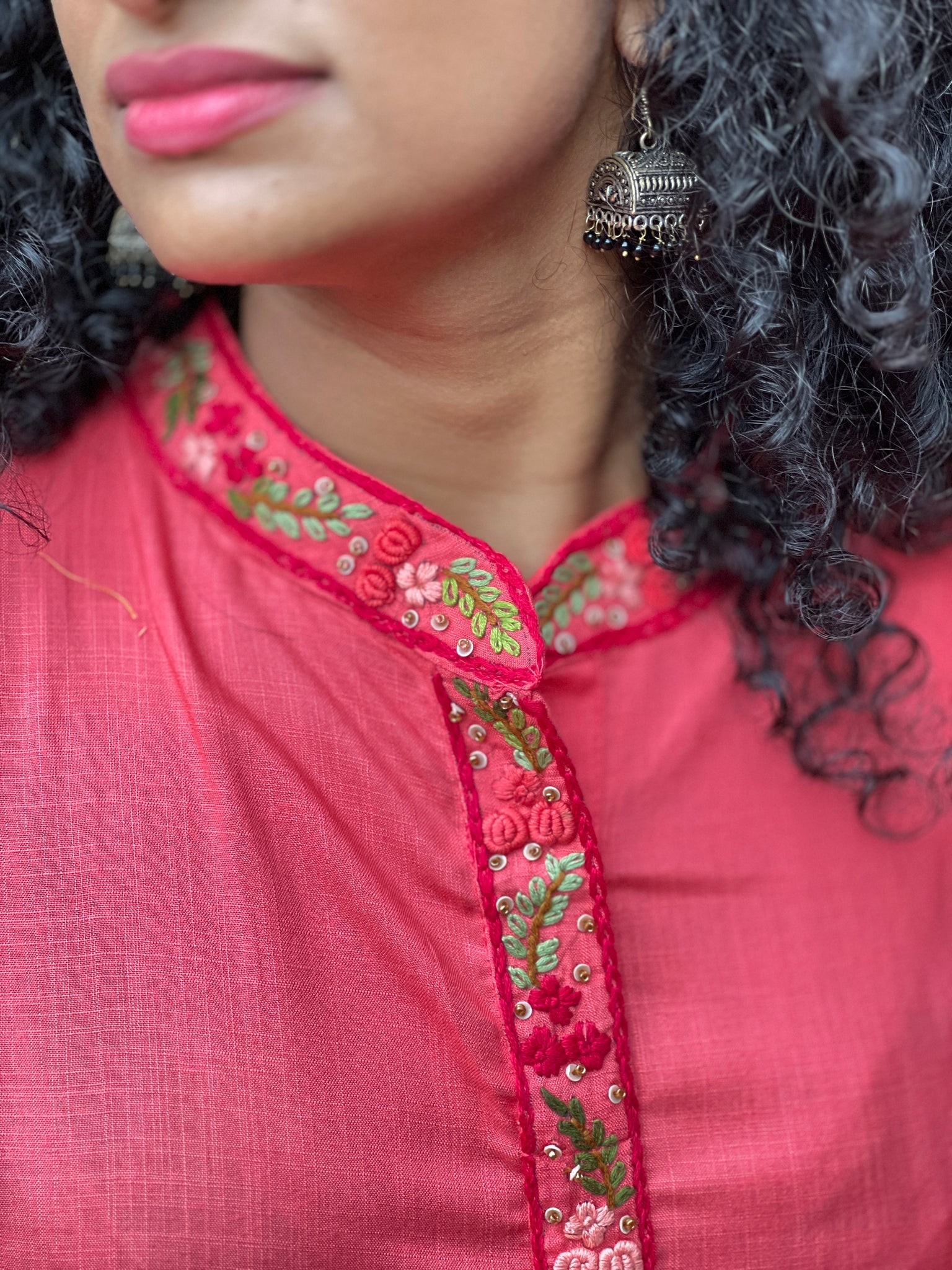 Chanderi silk Kurti with fine detailing | Long kurti designs, Dress neck  designs, Kurta neck design