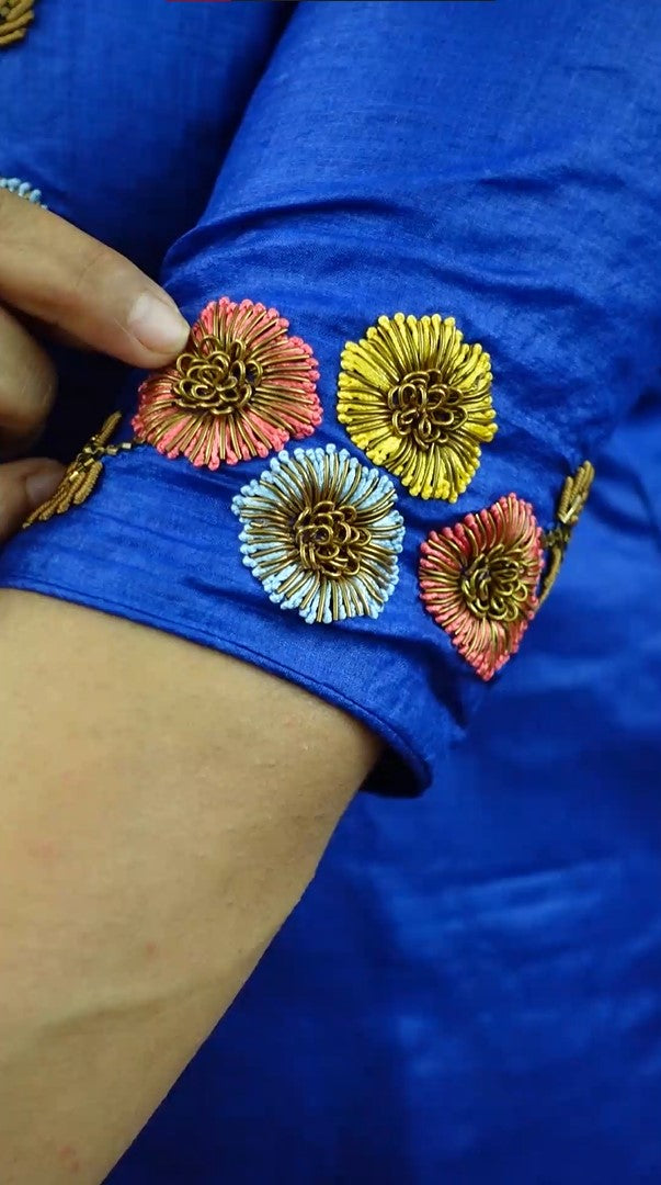 Embroidered Tussar Kurta Material | DN119