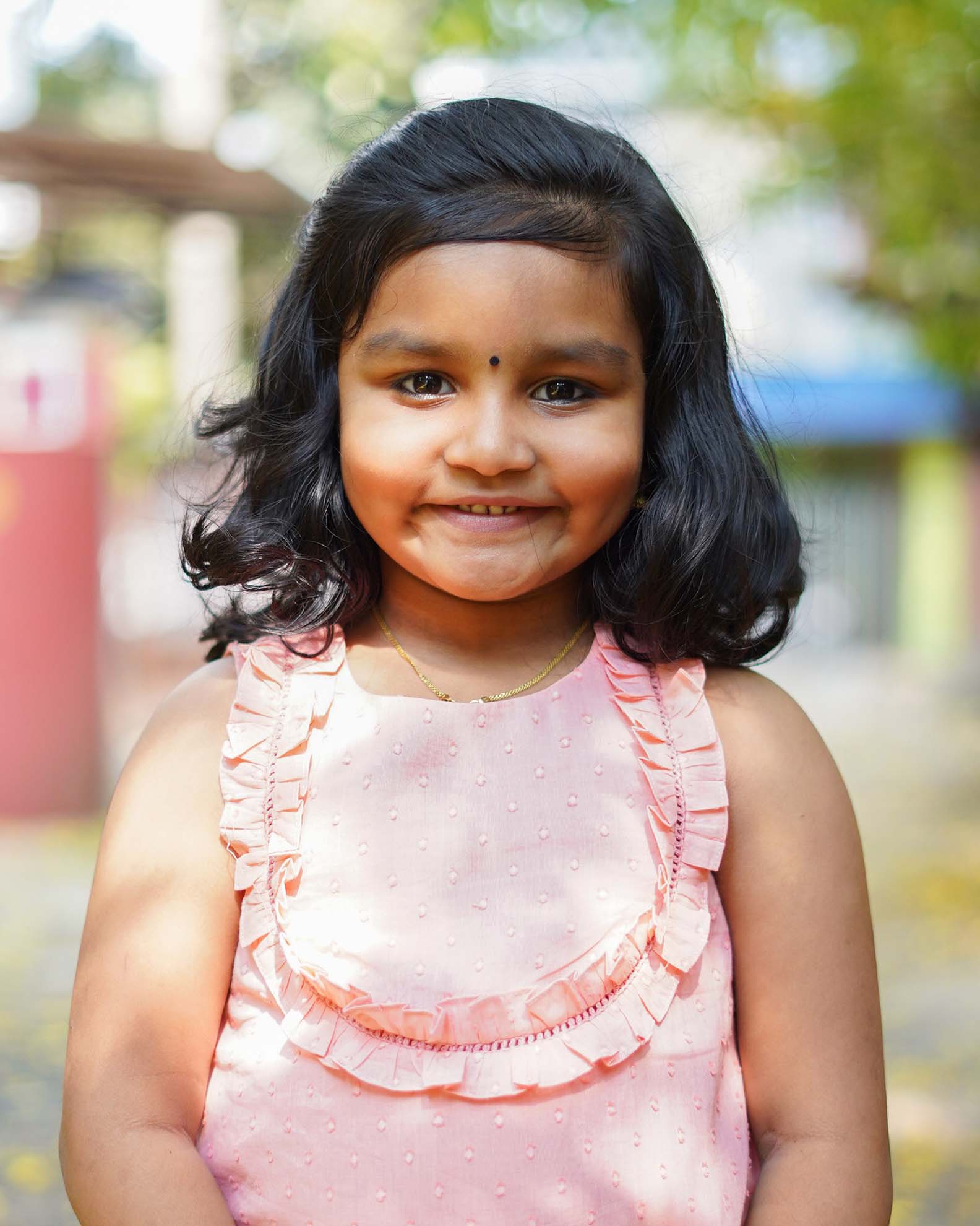 Peach Dobby Cotton Frock | BL104