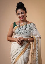 Off White Colour Kerala Cotton Saree | KP105