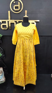 Yellow color long kurtha | CS111