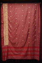 Computerized Embroidered Linen Finish Sarees | MRD261