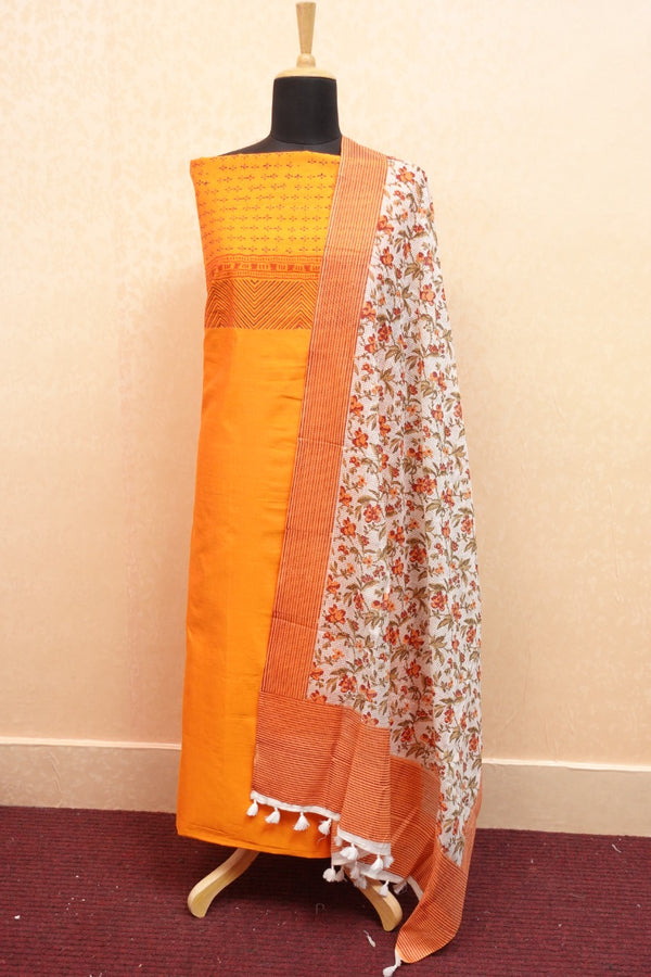 Block Printed Semi Silk Top and Dupatta Sets | SS880