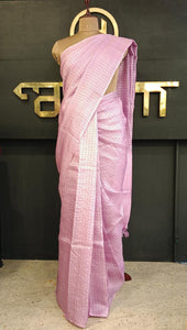 Check Patterned Tussar Sarees | HS657